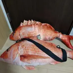 海鮮市場　鯛ぬいぐるみ　サテンVer&鯛バッグ　2個セット