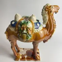 【R7-E02】　三彩駱駝　骨董品　中国美術　古美術 三彩駱駝｜展示中の日本・東洋のやきもの｜コレクション｜岡田美術館