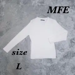 MFE エムエフイー (L) 長袖ニット リブ Ｖネック タイトフィット