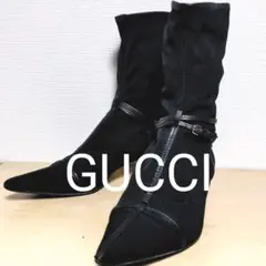 bg62. GUCCI ミドルブーツ 黒 サイズ41