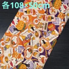 【QUILT GATE】ハロウィン柄生地シャーティング2点《各108×50cm》