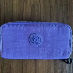キプリング　kipling 長財布　パープル　紫　お洒落　ファスナー