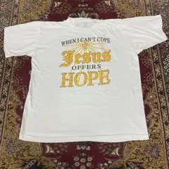 90s シングルステッチ ジーザス キリスト メッセージ アート Tシャツ ボロ