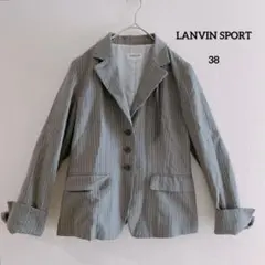 LANVIN SPORT グレー系 ストライプ ジャケット 38