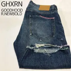 GHXRN　GOODHOOD R.NEWBOLD　デニム　ショーツ　インディゴ