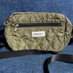 タイムセール‼️コンバース ショルダーバッグ キルティング カーキ