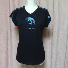 レア 美品✨️ デサント バレーボールシャツ 黒 Vネック GO FOR IT!