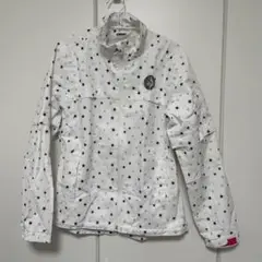 ホワイト 星柄 レディース レインウェアセット