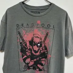 マーベル　デッドプールUS古着グッドデザインプリント　キャラクターTシャツ