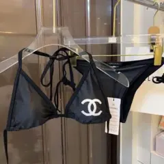 CHANEL ブラック ビキニ M