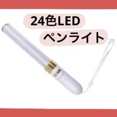 ペンライト 自動切替+手動切替 28cm 24色　LED 高輝度 応援用品 電池