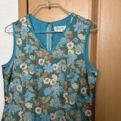 KEITH キース　ノースリーブ　アジアを感じる花柄ワンピース　サイズM