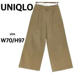 ユニクロ ワイドパンツ カジュアル タック ボトムス 【W70/H94】