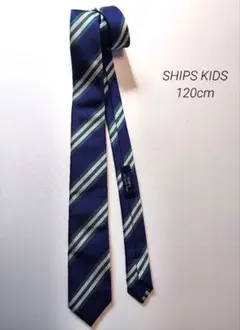 ＳＨＩＰＳ　ＫＩＤＳ：ネイビー×グリーン　ネクタイ　子どもネクタイ