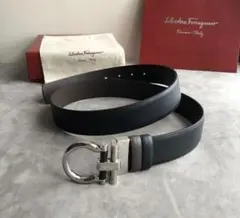 Salvatore Ferragamo 黒 レザー ベルト