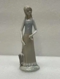 女性の陶器フィギュア 傘付き　RE2541-4