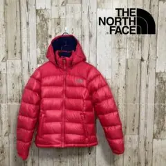 ノースフェイス ダウン ジャケット 700フィル レッド レディースL 美品