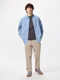 新品未使用 タグ付き ユニクロ ストレッチイージーアンクルパンツ ベージュ M