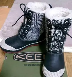 KEEN キーン☆レディース23,5cm ツィード アウトドア ブーツ☆ボア