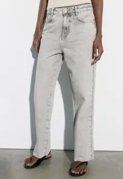 ZARA Z1975 STRAIGHT グレー ストレートデニム ジーンズ