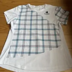 ルコック　チェック柄 Tシャツ フリーサイズ