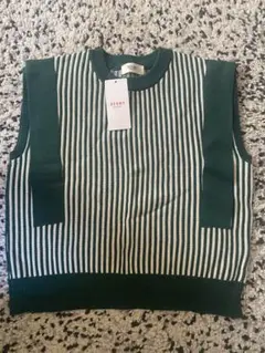 BEAMS ノースリーブ トップス グリーン