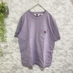 BEN　DAVIS　ユニセックス　Ｍサイズ　胸ポケット付き　ラベンダーTシャツ