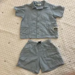 水色シャツとショートパンツセット 100サイズ
