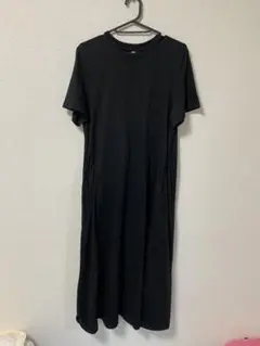 UNIQLO ブラック 半袖シャツワンピース