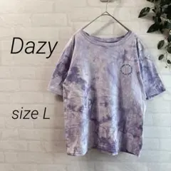 【Dazy（デイジー）】タイダイ柄 半袖Tシャツ (L) 薄紫