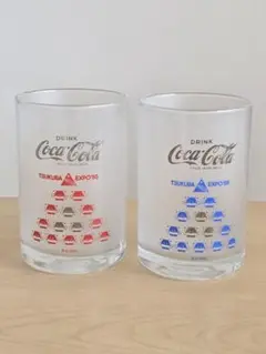 EXPO85 パナソニック　フラッシュ　グラス　新品未使用　つくば万博　1985 つくば万博 EXPO85 グラスセット コスモ星丸グラス 青と赤2個セット