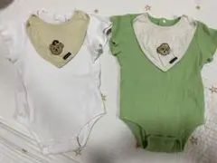 プティマイン スタイ付き ロンパース 80cm