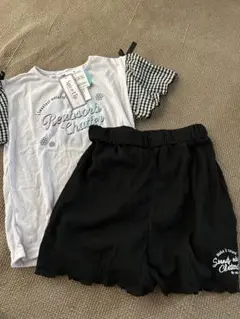 Spice Lip チェック柄Tシャツとショートパンツセット 140 新品