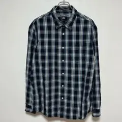 エディーバウアー　長袖シャツ　チェック　ロゴ　クラシックフィット