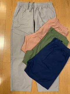 無印良品 MUJI 紳士 リップストップイージーパンツ メンズL 4色4本