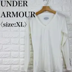 【美品】アンダーアーマー 長袖コンプレッションTシャツ XLサイズ ホワイト
