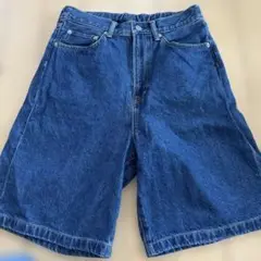 GU デニムワイドハーフパンツ　S ジョーツ