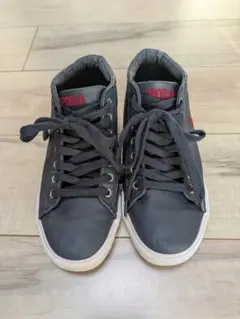 POLO ネイビー ハイカット スニーカー