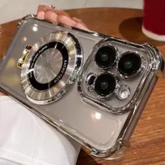 【残り3つ】スタンド付きiPhoneケース メッキ加工 MagSafe充電