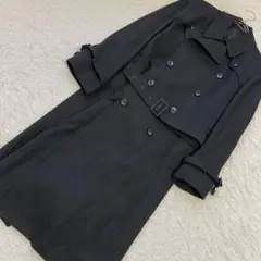 Suburban ウールトレンチコート チャコール A6