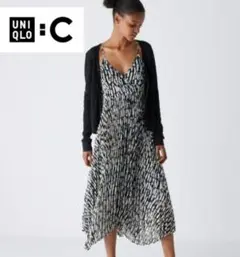 【新品未使用】UNIQLO C ジオメトリックプリーツキャミソールワンピースXL