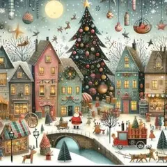 ダイヤモンドアート クリスマスツリー 40cm×40cm