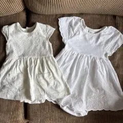 H&M carter’s 白ワンピース6-9m 2点セット