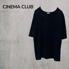 【シネマクラブ】ハニーズ　レディースTシャツ　リブ　半袖　ブラック　LL 無地