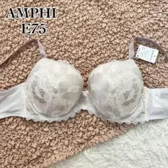 【E75】AMPHI ブラジェニック＋ 盛れる ワイヤレスブラ アイボリー系