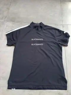 【美品】BLACK&WHITE シャツ ブラック　サイズM