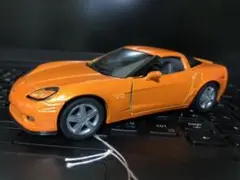 シボレー コルベット C6 Z06 オレンジ★ミニカー 1/38