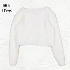 美品✨️fifth　フィフス【Free】 ふわもこ　ショート丈　カーディガン