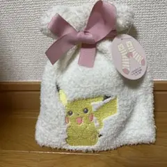 ポケモン モコモコ靴下in巾着 ピカチュウ