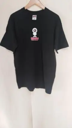 ビンテージ90年代フルーツオブザルーム目玉のおやじプリントTシャツ黒正規品L